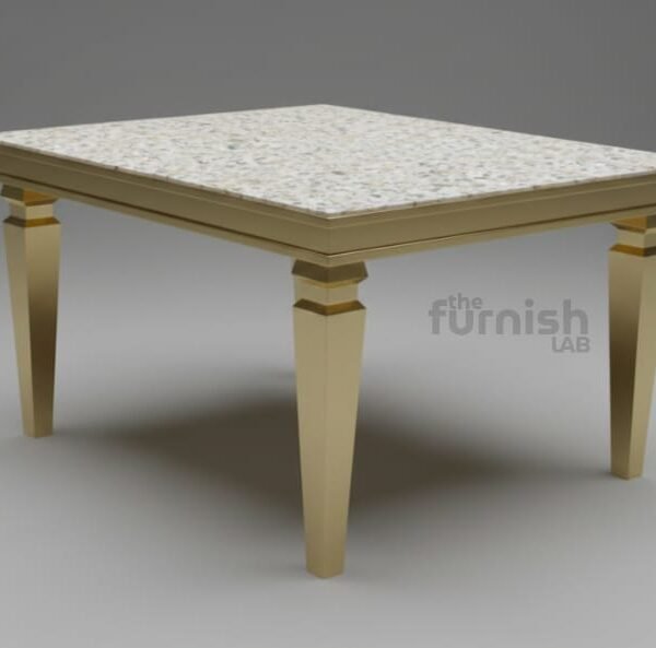 Heritage Square Stone Top Dining Table
