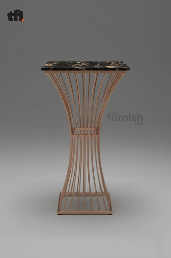 Tall Pedestal Bar Table with Marble top